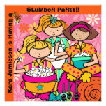 El cumpleaños de la fiesta de pijamas modificado p invitación