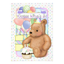 El cumpleaños de la magdalena del peluche invita - anuncio