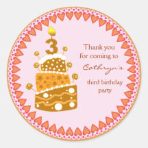 el cumpleaños de los niños le agradece los pegatin