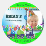 El cumpleaños de los niños le agradece S: Tren Pegatina