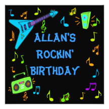 El cumpleaños de Rockin invita Anuncios
