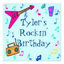 El cumpleaños de Rockin invita Invitación Personalizada