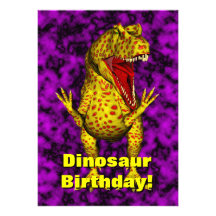 El cumpleaños del dinosaurio invita anuncios personalizados
