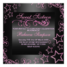 El cumpleaños rosado/negro de la estrella Sweet16  Anuncio