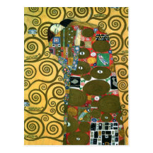 El cumplimiento (el abrazo), Klimt, ahorra la fech Postales