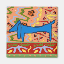 El Dachshund azul famoso en extracto Imán Para Frigorífico