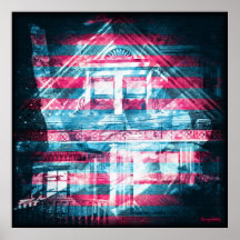 el darkside: casas del victorian de San Francisco Poster