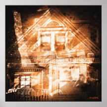 el darkside: casas del victorian de San Francisco Posters