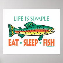 El decir divertido de la pesca poster