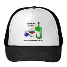 El decir divertido del humor del vino gorro