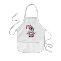 El delantal del niño del pingüino del bebé