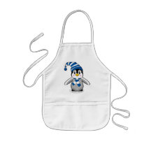 El delantal del niño del pingüino del bebé