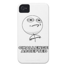 El desafío aceptó el caso de Meme del iPhone 4 Case-Mate iPhone 4 Cárcasa