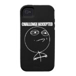 El desafío aceptó el caso duro del iPhone 4 Vibe iPhone 4 Funda