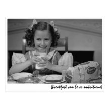 ¡El "desayuno puede ser tan nutritivo! " Postales