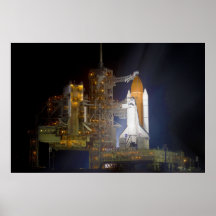 El descubrimiento del transbordador espacial en la poster