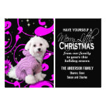 El deseo del navidad del caniche personaliza invitaciones personales 