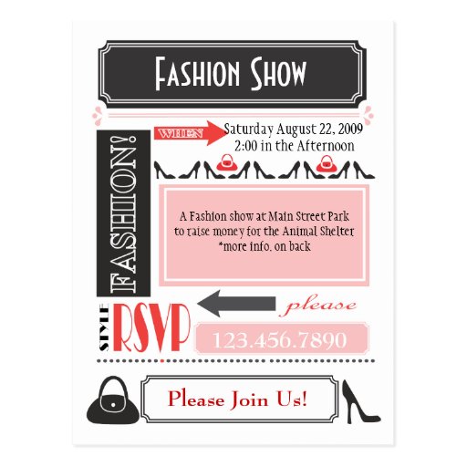El desfile de moda invita postales