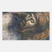 El detalle de la trinidad por Masaccio Rectangular Pegatinas