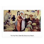 El detalle de Wain del heno de Jheronimus Bosch Postal