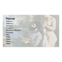 El detalle del taller de los pintores de Courbet G Tarjeta De Negocio
