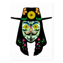 El día ANÓNIMO de los 5 muertos Anon enmascara el  Postal