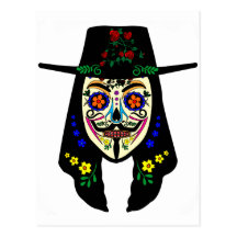 El día ANÓNIMO de los 6 muertos Anon enmascara el  Tarjeta Postal