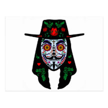 El día ANÓNIMO de los 8 muertos Anon enmascara el  Tarjeta Postal