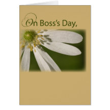 El día de 4003 Boss, flor blanca Tarjetón