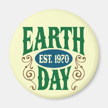 El Día de la Tierra estableció 1970 Imán Para Frigorifico