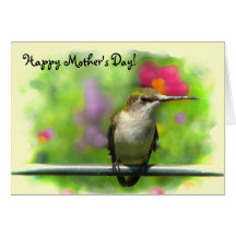 El día de madre del colibrí felicitacion 