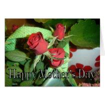 El día de madre del rosa rojo tarjetas