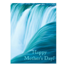El día de madre feliz de la cascada tarjeta postal