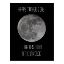 El día de madre feliz de la Luna Llena Tarjetas Postales