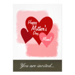 El día de madre feliz invita invitaciones personalizada