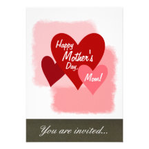 El día de madre feliz invita invitaciones personalizada