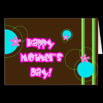 El día de madre feliz, tarjeta retra 2 tarjetas