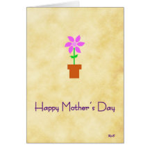 El día de madre: Flor rosada Felicitaciones