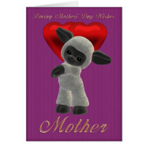 El día de madre, mimando a las ovejas lindas de do tarjetas
