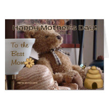 El día de madre - oso de peluche - tarjeta - perso