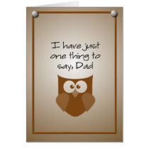 El día de padre del búho tarjetas