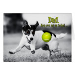 El día de padre feliz del perro tarjetas