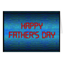 El día de padre feliz - friki del ordenador tarjeta