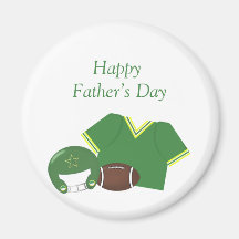El día de padre feliz (fútbol - verde) imán para frigorifico