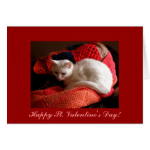 ¡El día de San Valentín feliz del St. del gato bla Tarjetas