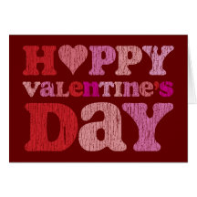 El día de San Valentín feliz retro Felicitaciones