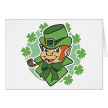 El día de St Patrick del dibujo animado del Leprec Tarjetón
