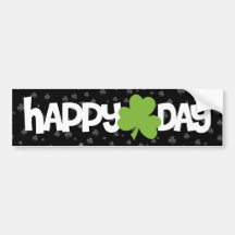 El día de St Patrick feliz Pegatina De Parachoque