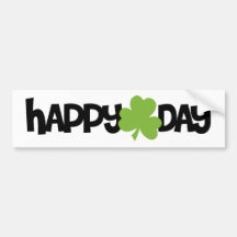 El día de St Patrick feliz Pegatina De Parachoque