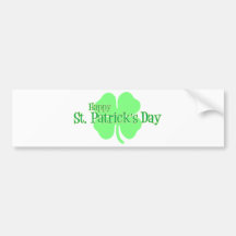 El día de St Patrick feliz (trébol) Pegatina De Parachoque